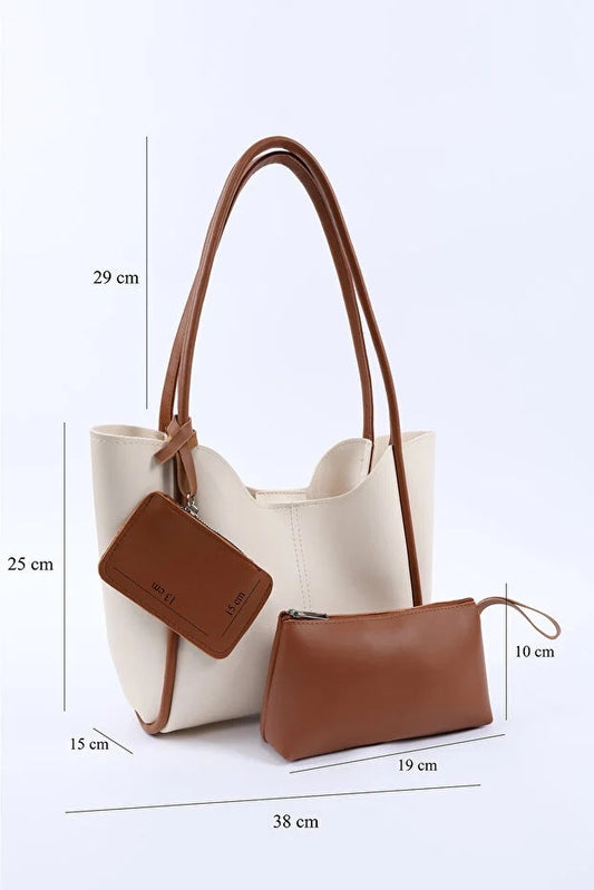 Women’s Faux Leather Shoulder Bag Set